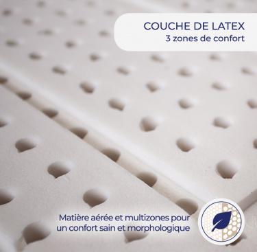 Lit électrique tapissier duo Gravity + matelas latex Roma